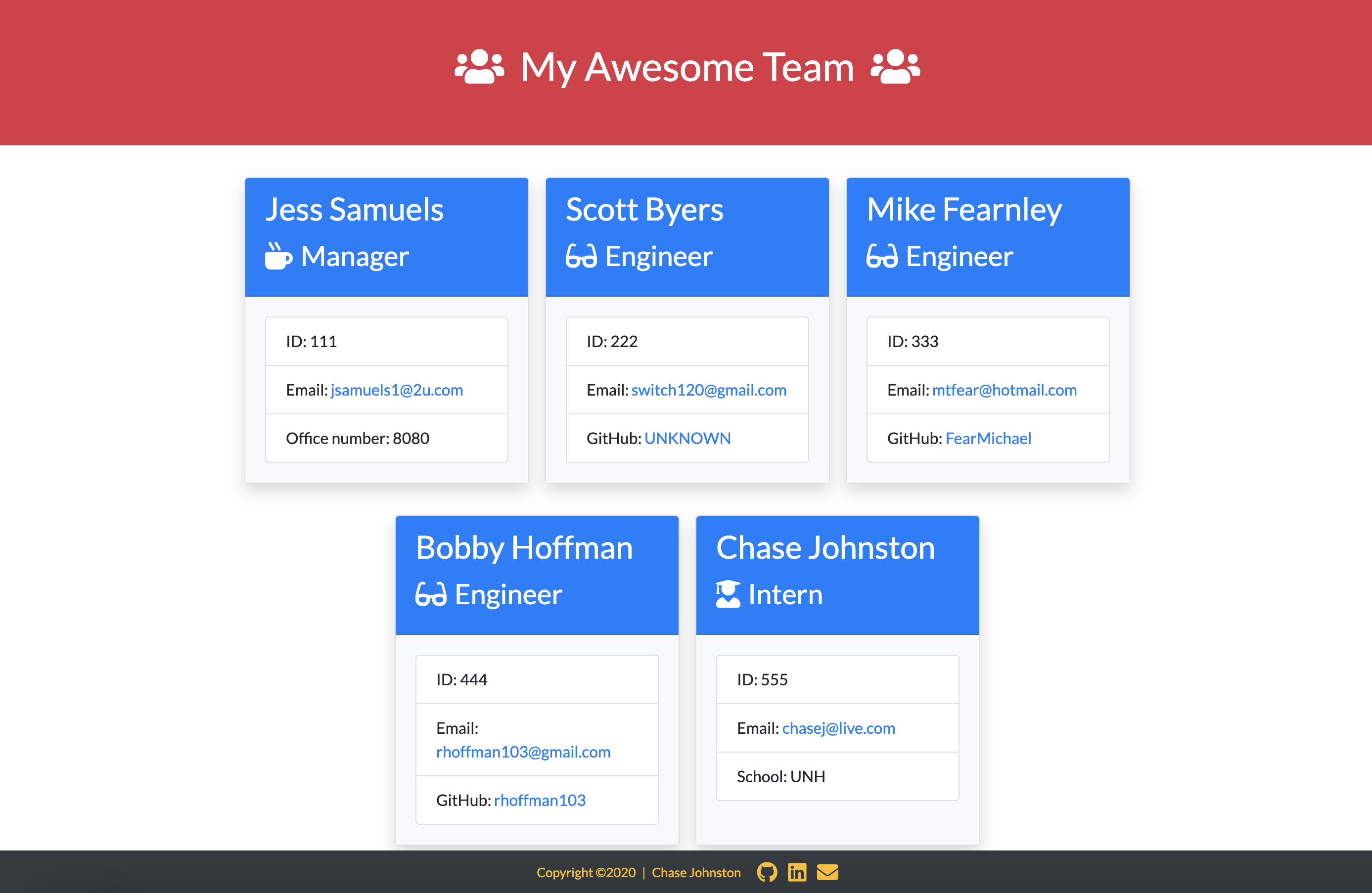 Employee Team Generator
